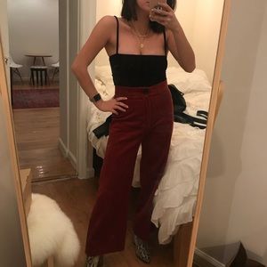 Zara red corduroy pants